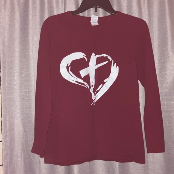 Kids heavy weight Gildan long sleeve cross t shirt. Size L. Excellent condition. - Picture 1 of 5